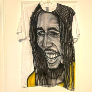 Bob Marley one of a kind graffiti t-shirt Sz Med